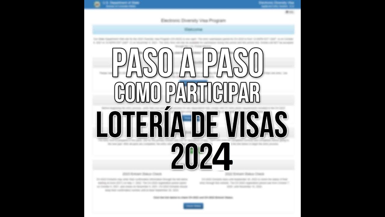 COMO LLENAR EL FORMULARIO LOTERIA DE VISA 2024 [Tutorial Completo ...