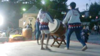 【藍染公園　盆踊り】荒川新開太鼓　2016.8.7 炭坑節