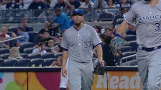 KC@NYY: Shields shuts out Yanks over 8 1/3 in win