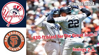 Yankees vs Giants [Innings 2-4] 6/2/2024 Game Highlights - MLB Highlights | 2024 MLB Season