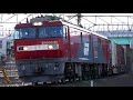 eh500 37牽引3087ﾚと前後の貨物列車（ゴースト盛大）府中本町　2017 12 14