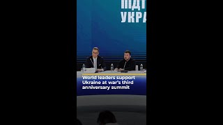 World leaders support Ukraine at the war’s third anniversary summit | AJ#shorts