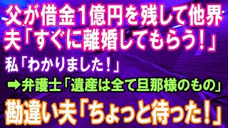 【スカッとする話】父が借金１億円残し他界。夫「すぐ離婚してもらう」私「わかりました」弁護士「お父様の遺産は全て旦那様に相続されました」→勘違い夫「ちょっと待った！」【修羅場】【スカッとにゃんこ】