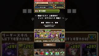 【パズドラ】ドット・ゼウス＆ヘラ降臨！ソロ周回PT