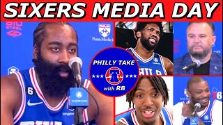 James Harden & Joel Embiid LOCKED IN! | Daryl Morey, Doc Rivers Press Conference | Sixers Media Day