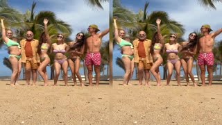 Demi Moore and family pull off bikini clad TikTok trend on sun soaked beach holiday