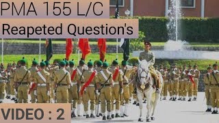 PMA L/C 152,153,154 Most Important Academic Question's |  Video No 2 | Military Mindset