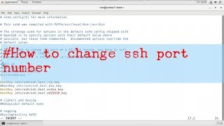 how to change ssh server port number