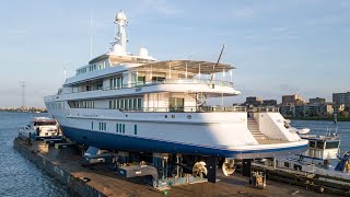 Feadship Siran left Makkum for Amsterdam yesterday