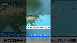 【週間気温】全国的に1日の寒暖差や日毎の気温差が大きい1週間