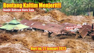 Warga Kaltim Histeris!! Banjir Besar Sapu Bontang Kaltim Hari Ini 27 Januari 2023 || Banjir 2023