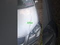 During and after of an exterior wash