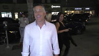 Terry Dietz talks about Survivor 40 Winners at War outside Busby's in Los Angeles