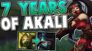 7 Years of Playing Akali in 10 Minutes - League of Legends