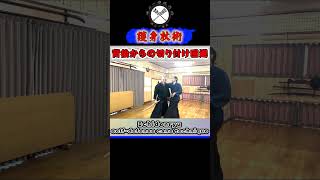 【護身杖術】背後から忍び寄る怪しい影！振り向いた時にはもう遅い！！　Ichidenryu self-defense cane technique#shorts#ショート#古武道#剣術