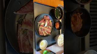 1月15日昼食　安楽亭　ロース\u0026カルビ定食　体重維持　#食事日記