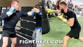 CANELO VS. CALEB PLANT SIDE-BY-SIDE TRAINING COMPARISON | UNDISPUTED POWER, SPEED & SKILLS DISPLAYED