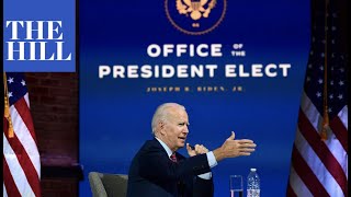 President-elect Joe Biden strikes conciliatory tone with Republicans in remarks to mayors