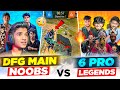 DFG MAIN🏆 NOOBS  vs  6 PRO 🤬LEGENDS | 1 - 7😨| HACKER😭GAMEPLAY | FREE FIRE IN TELUGU #dfg #freefire