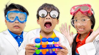Wendy Alex and Eric Try Cool Science Experiments and Challenges - Adventure Stories for Kids