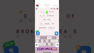 Solving level 53 on cryptogram