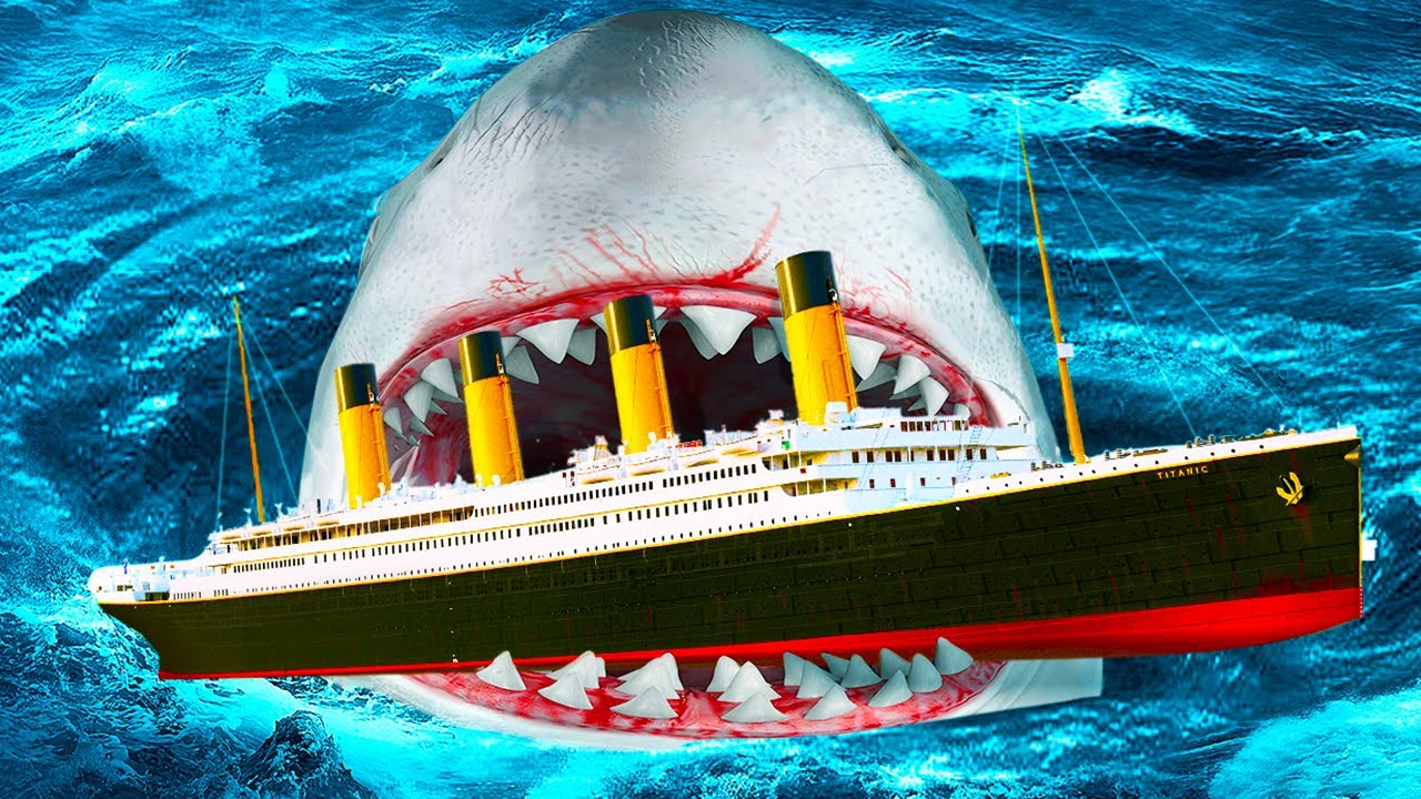 Megalodon Shark Compared To Titanic Megalodon Shark Compared To Titanic
