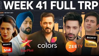 BARC TRP of Week 41 : Bigg Boss 18, StarPlus, Colors, Sony Sab, Zee TV, Sony TV