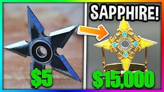 $5 FIDGET SPINNER VS $15,000 SAPPHIRE FIDGET SPINNER!! - Alex Reed