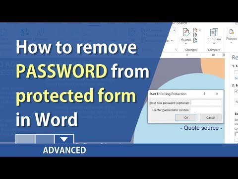 Microsoft Word removes form password protected by Chris Menard
