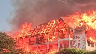 Incendio en hotel de San Gil: dicen que fue provocado por un volador