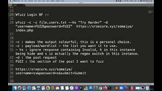 76 WFuzz Login Authentication