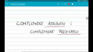 Complement atributiu \u0026 Complent predicatiu