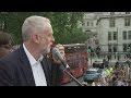 Jeremy Corbyn & John McDonnell address supporters at Momentum rally