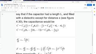 Linear Dielectrics in Capacitors