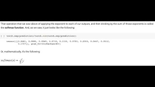 11. Output layer - Softmax
