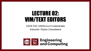 Lecture 02: The Vim Text Editor - Fall 2022