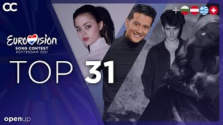 Eurovision 2021 - Top 31 (New: 🇦🇹🇧🇬🇬🇷🇨🇭)