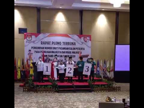 Pengundian No.Urut Paslon Pada Pemilihan Walikota Tangsel 2020 - YouTube