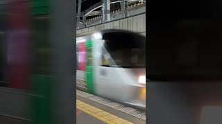 10/30 きらめき８号千早通過🟩🟩🟩🟩#jr九州 #千早駅 #特急きらめき #783系