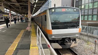 【E233でもサロのドアに帯が無い】中央線E233系0番台八トタT36編成（12両）　中野駅発車