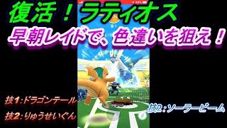 【ポケモンGO】復活！ラティオス!! 早朝レイドで色違いを狙え！