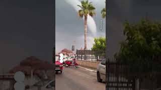 Unusual waterspout spotted off coast of Italy