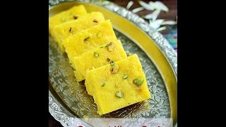 Coconut Khoya Burfi Recipe - Nariyal Ki Barfi Recipe