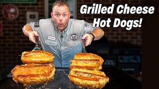 Grilled Cheese Hot Dogs are the BEST way to eat hot dogs!!!