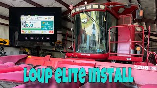 Loup Elite Yield \u0026 Moisture Monitor Install 2388 Case IH Combine