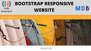 How To Create Responsive Website Using Bootstrap 4 | MDBootstrap | Code Generator | CG