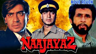 Naajayaz 1995 Hindi Action Movie Review | Naseeruddin Shah | Ajay Devgan | Juhi Chawla