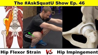Hip Flexor Strain VS Hip Impingement  |#AskSquatU Show Ep. 46|