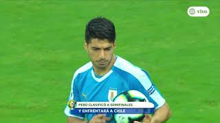 Pedro gallese atajó penal de  Luis Suárez  - Perú vs Uruguay penales partido completo