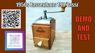 Zassenhaus 190 'Zassi': 1950s coffee grinder demo and test